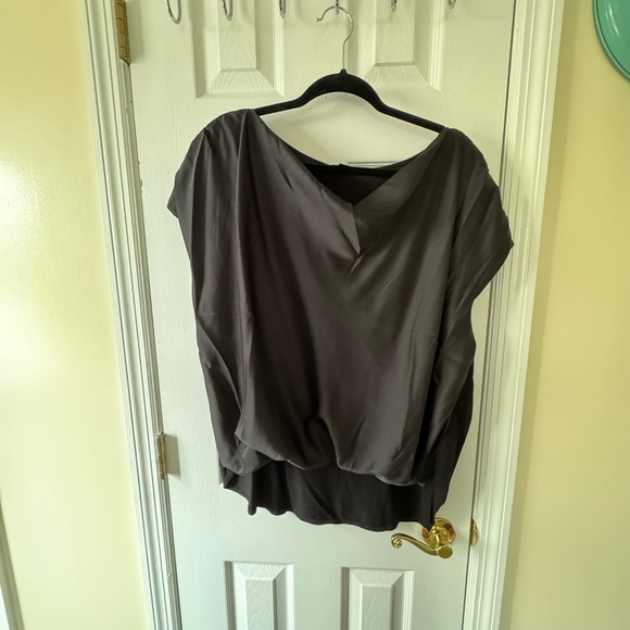 INC International Concepts Tops - INC International Concepts Asymmetrical Gray Sleeveless Blouse